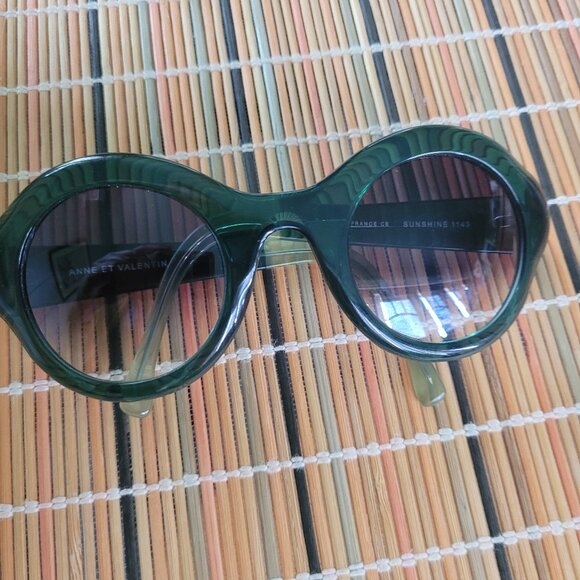 Luxury Anne et Valentin "Sunshine" Green Sunglasses - Picture 9 of 9